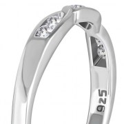 Clear CZ Sterling Silver Womens Ring, r287